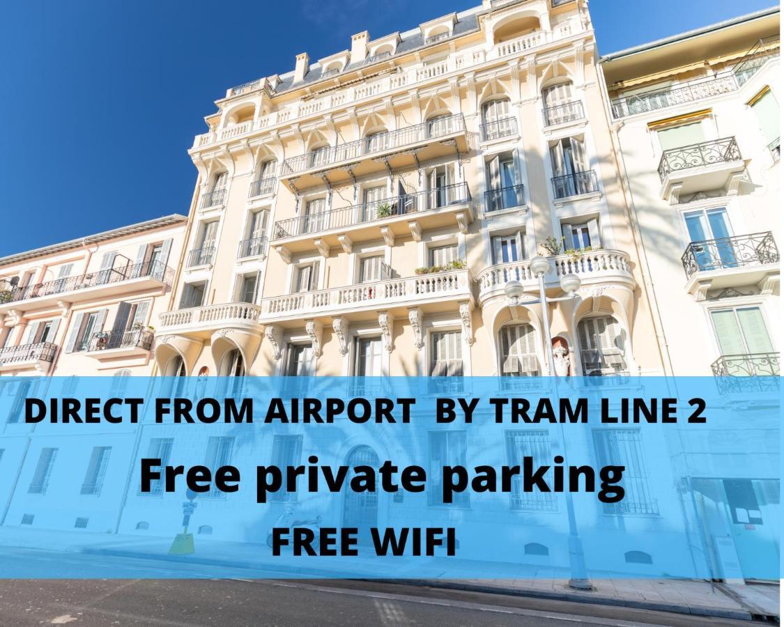 Le 323 Prom - 2 Chambres - Ac - Parking - Tram Et Supermarche Proches - Front De Mer Nice Exteriör bild