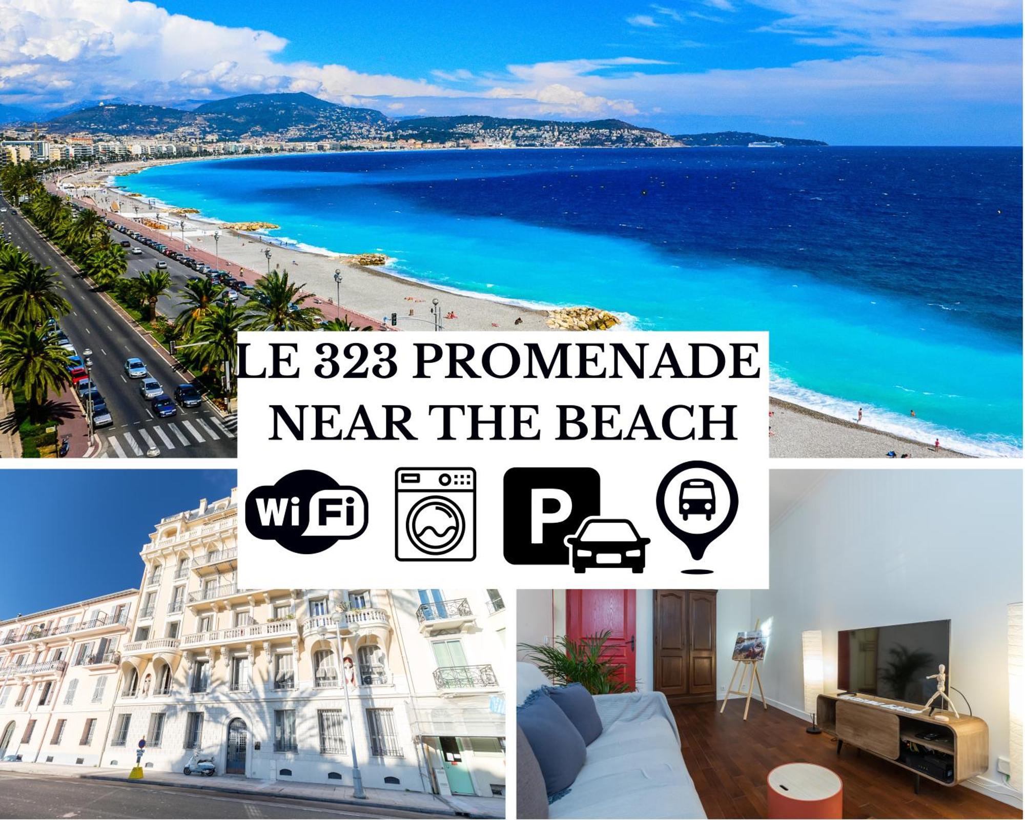 Le 323 Prom - 2 Chambres - Ac - Parking - Tram Et Supermarche Proches - Front De Mer Nice Exteriör bild
